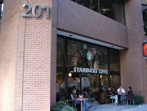 Starbucks Entrance at Pacific Workplaces San Francisco