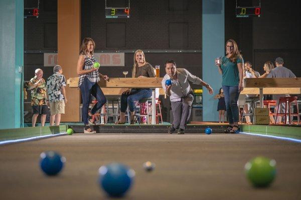 Bocce indoor court.