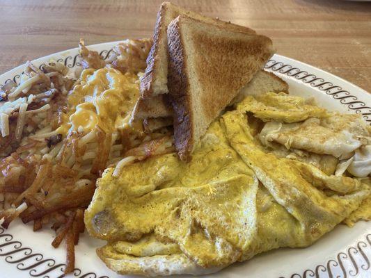 Not even close to what a Waffle House omelette should be.