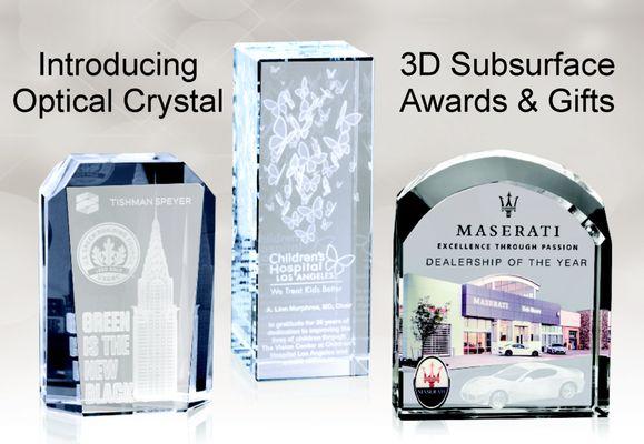 Introducing Optical Crystal awards! with 3D Sub-Surface Engravings