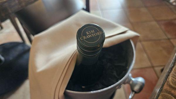 We got a bottle of Kim Crawford wine. We found out that they have a $25 corkage fee.