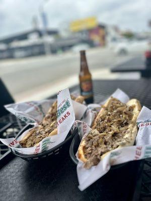 Mushroom Philly cheesesteak