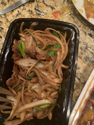 Mongolian Beef - soooooo many onions!