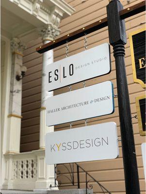 Exterior wood signs