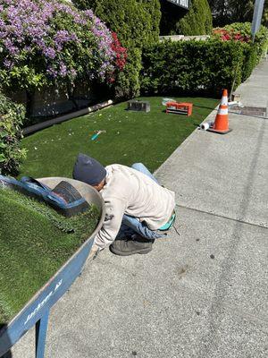 Turf installation