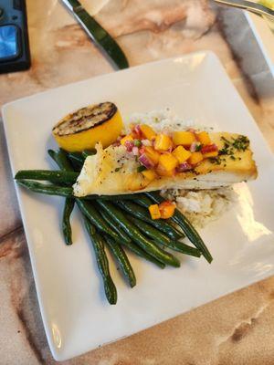 Halibut entree