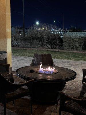 Fire Pit with a view. Don't pass on the corn hole.