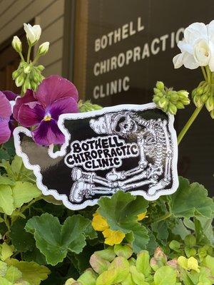 We have cool stickers, thanks to local artist Quincy Quigg!