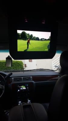 Watch golf games live while ridding in style.