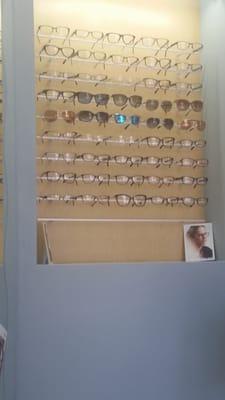 Some of the glasses on display