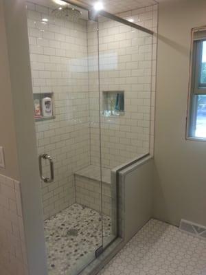 Shower enclosure by Lake County Glass