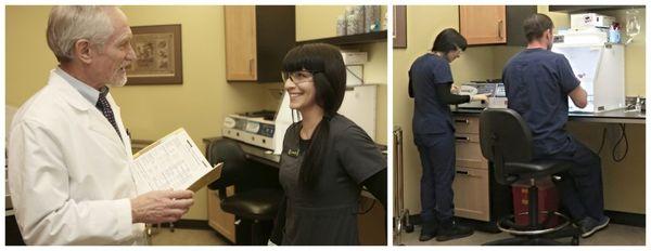 Jen, our medical assistant, processing PRP in the lab.