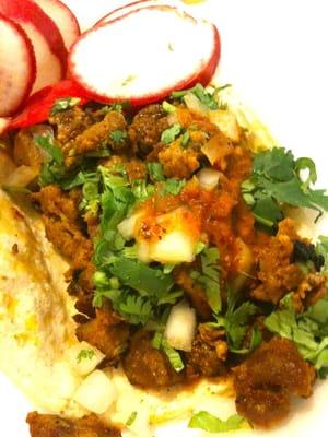 taco de al pastor.