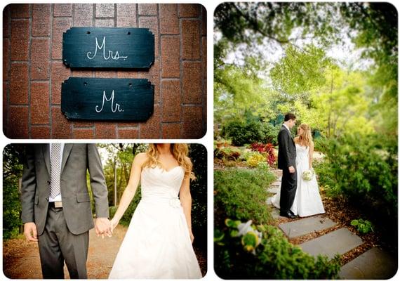 Sam&Melissa in the gorgeous garden at the Trolley Barn. image by ErinAshford