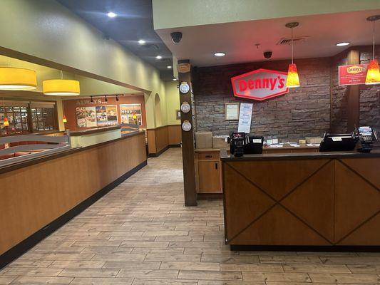 Restaurant counter interior.