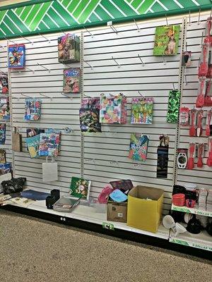 More mostly empty shelves and sales racks at the Antioch, TN Dollar Tree Store