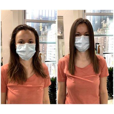 BRAZILIAN BLOWOUT, before and after @ 44 West 55th Street, New York, NY 10019 Call us Today! 212-683-5500
www.brazilianblowout.nyc