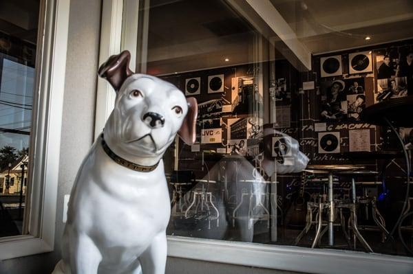 Nipper stands guard at The Vault