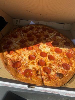 By The Slice By The Slice Cheese Special Giant Pepperoni pizza