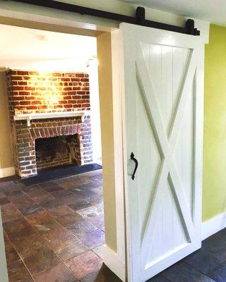 We love the barn door look that our customers chose.