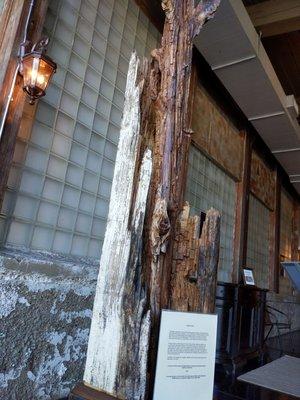 Original wooden beam removed during renovation