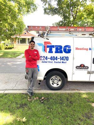 This is Gio with TRG in front of our house - fabulous team!