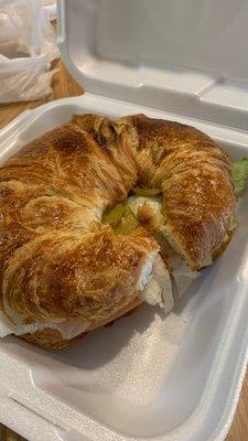 Turkey croissant sandwich