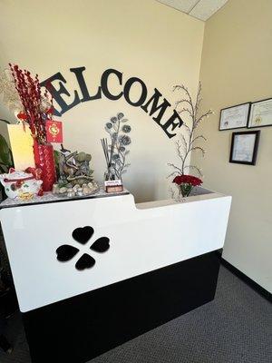 The front desk/lobby area