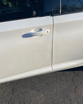 After results of Paintless dent removal