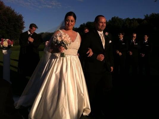 Sparkled down that aisle! Thanks, Chela - it was perfect!