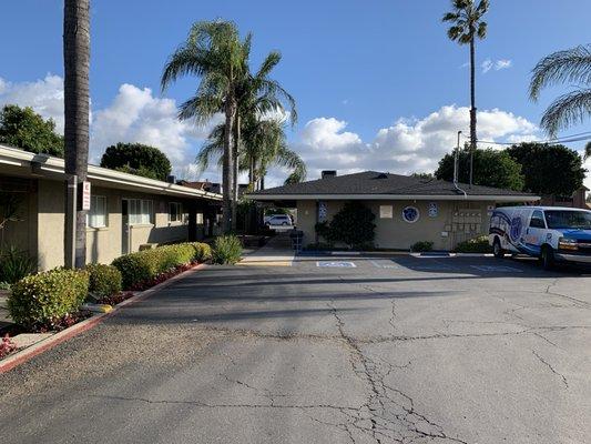 Parking Lot View of Both Suites of our Health Center