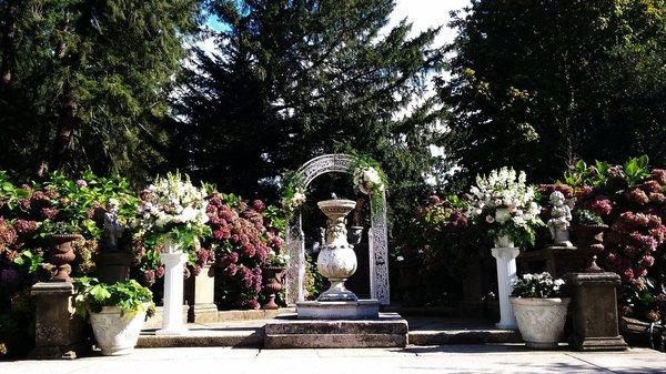 Rustic Pink ceremony view.