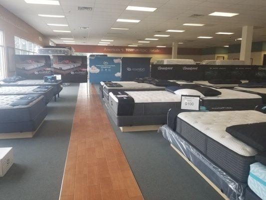 At Bed World we have a ton of mattresses in stock that you can take with you that day if you want to avoid the wait of deliveries.