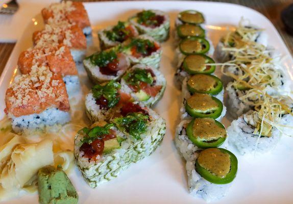 Wild Ginger Roll
 Rainbow Roll
 Tiger Roll
 Broiled Miso Cod Roll