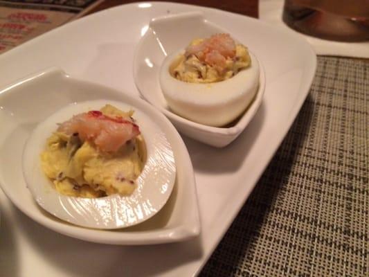 Lobster deviled eggs