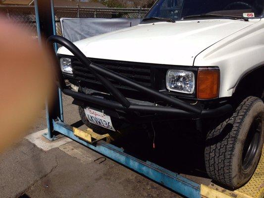 Custom front bumper.