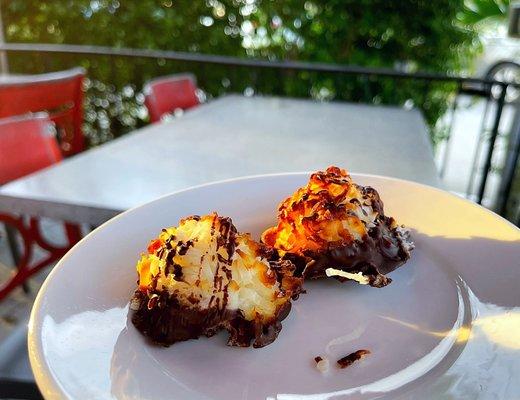 Chocolate Dipped Coconut Macaroons~