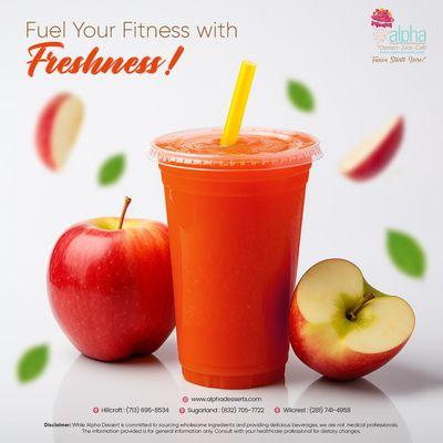 New Beginnings, Fresh Juices!  Embrace the New Year with our Apple Juice, freshly squeezed right when you order.