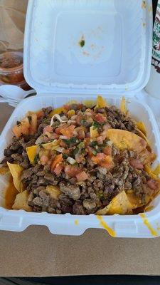 Carne asada nachos