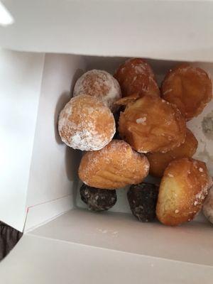 Chocolate glazed munchkins are half the size of the other flavors!