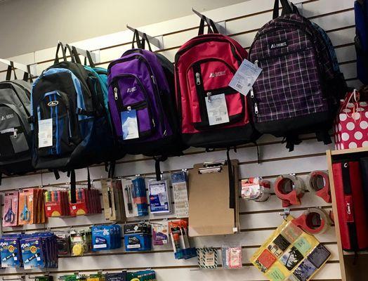 Prepackaged school supplies for Lake Highlands Junior High and backpacks available.