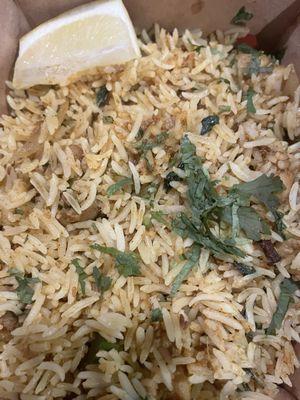 Chicken Biryani, the poultry was dry and not white meat