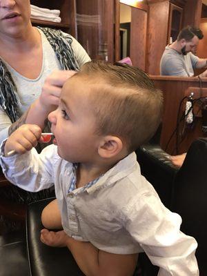 My nephews haircut!