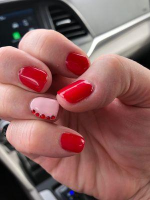 Valentine's Day nails by Lily