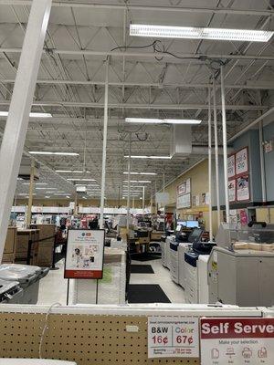 Very spacious inside this Office Depot.