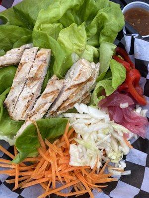 Lettuce wraps with chicken