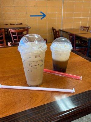 Small 28. Honey Jasmine Green Tea with Cream  Medium 24. Iced Vietnamese Coffee