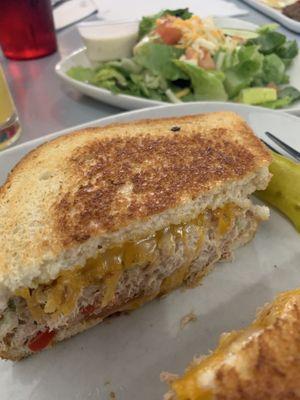 Tuna Melt with side salad