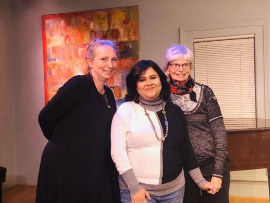 Nancy Wolfe, Madhurima Ganguly,Cathryn Amidei( Left to Right)