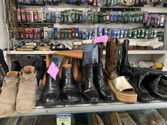 Shoes waiting to be picked up